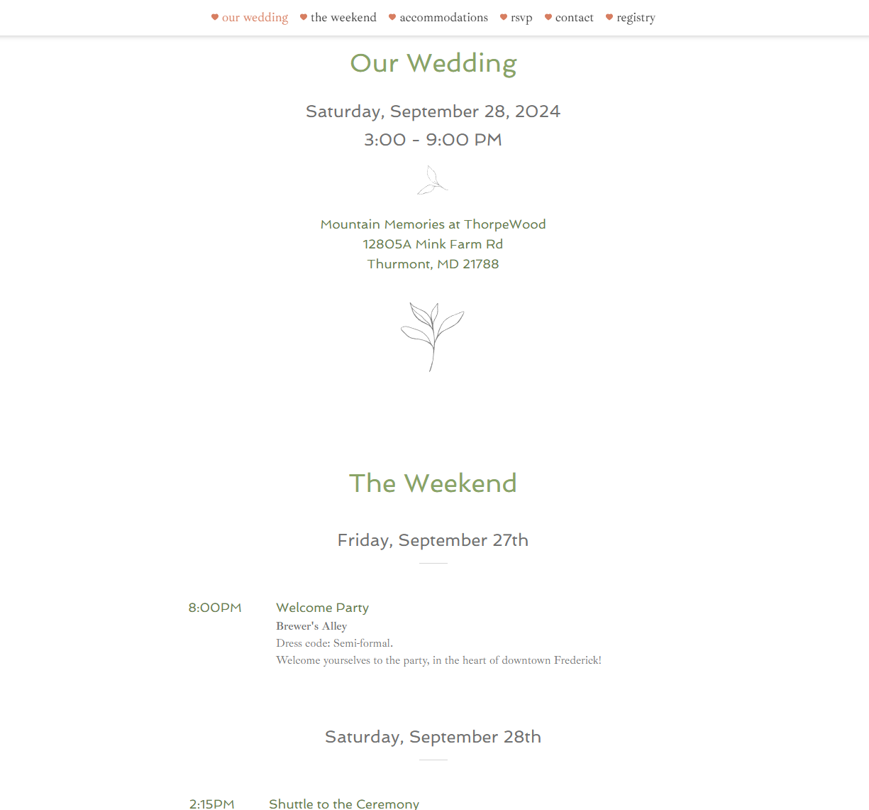 Wedding Website
